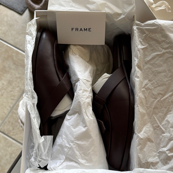 Frame Denim Brown Leather Loafers - Picture 4 of 8